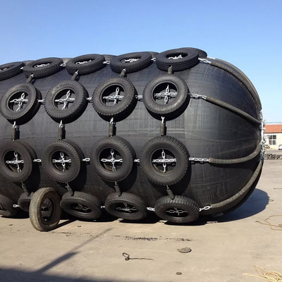 ISO17357 Yokohama Marine Fenders With Aircraft Tires para operações do STS
