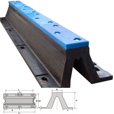 75 Shore A Fender de borracha doca OEM Tipo V para barco