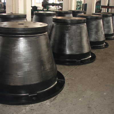 Fender de borracha de cone pesado com altura 500-3000H e acessórios de parafusos