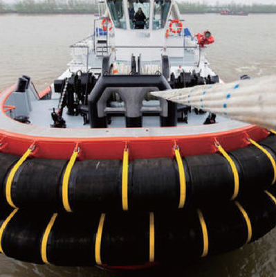 Fenders de barco de reboque de borracha cilíndrica marinha, pára-choques com ABS Cert