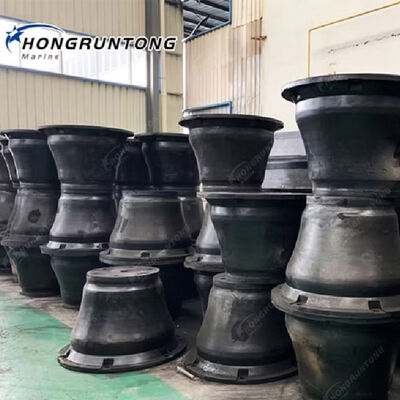 Fenders de borracha cônica com alta absorção de energia, desempenho angular estável e força distribuída uniformemente para docas marítimas