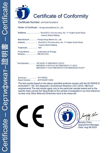 CHINA Hongruntong Marine Co., Ltd. Certificações